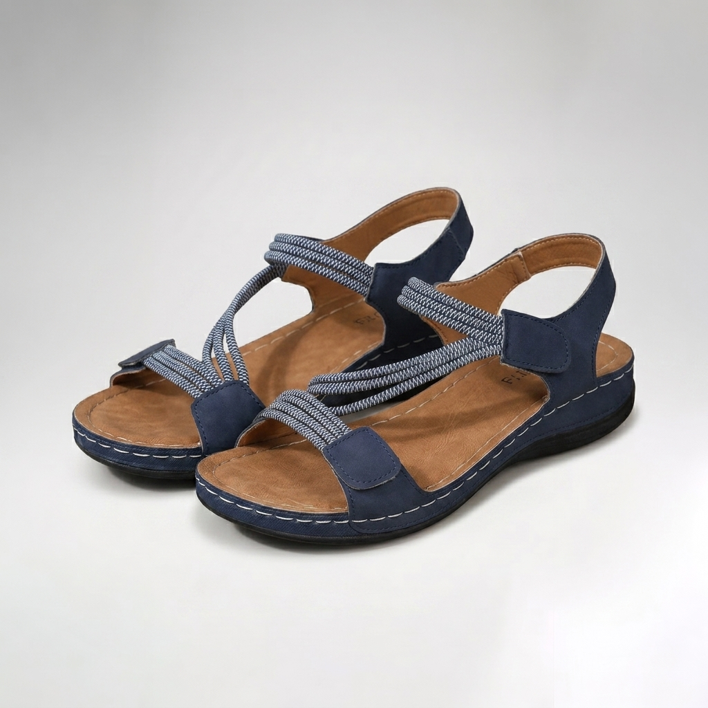 Sandalia ortopédica Flex azul - par completo